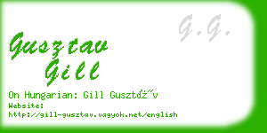 gusztav gill business card